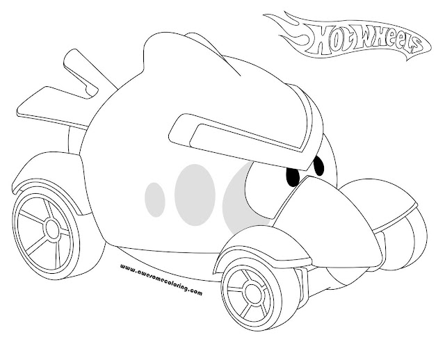 Hot Wheels Red Bird coloring page