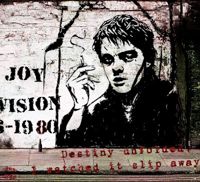 Ian Curtis Joy Division paint graffity