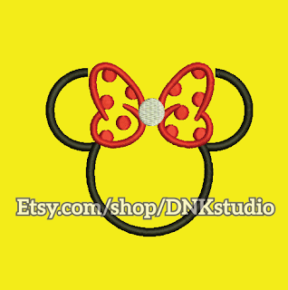 Minnie Mouse Disney Embroidery Design