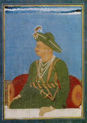 South Asian warrior king Tipu Sultan handed the British a humiliating defeat at the Battle of Pollilur in early September 1780. Edmund Jennings Randolph (above), America's second Secretary of State, wrote a detailed account of British losses in his letter to John Adams, America's first Vice President and second President, in April 1781.