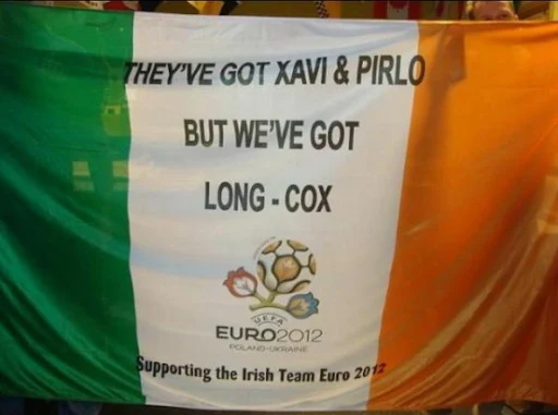 Cheeky Irish banner at Euro 2012