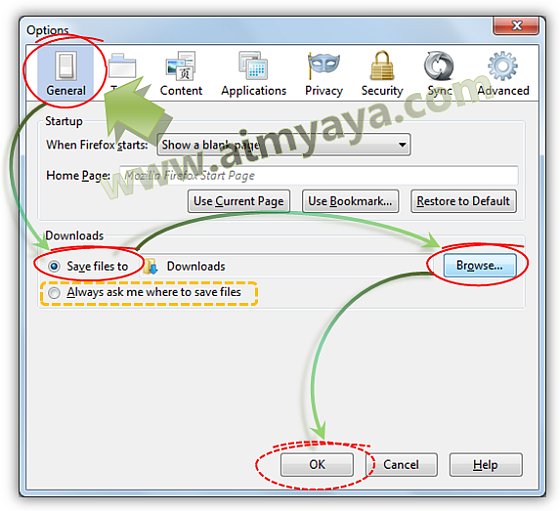 Merubah default folder download di mozilla firefox Cara Mengganti Folder Download Firefox