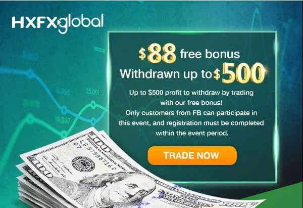 Bonus Forex Tanpa Deposit HXFX $88