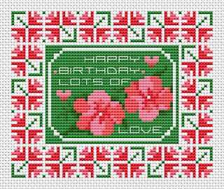 Birthday cross stitch card