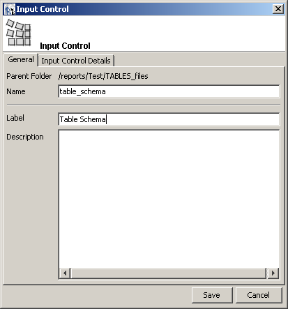 jasper reports enter input control name