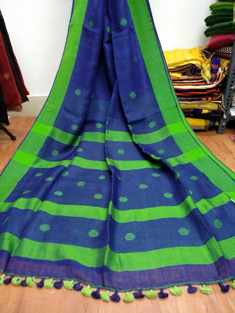  jamdani linen saree