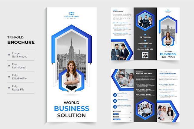 Company advertisement brochure vector free download