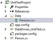 Data Driven Unit Test in C#