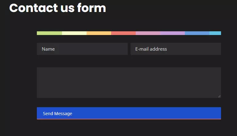 colorful contact form for Blogger