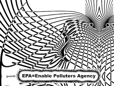 EPA is Now the Enable Polluters Agancy - free coloring book art by Gregory Vanderlaan - get more at a google image search for gvan42 coloring book