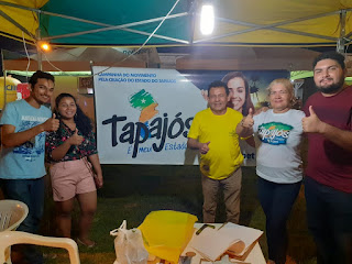 Voluntários realizaram ação pró estado do Tapajós na Feira Agroindustrial do Baixo Amazonas 2019.