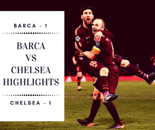 Lionel Messi scored from iniesta assist to give Barca a vital away goal advantage against Chelsea