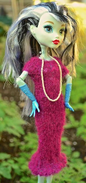 Monster High Knitted Doll Picot Maxi Dress (Yarn: Yeoman's Elsa)