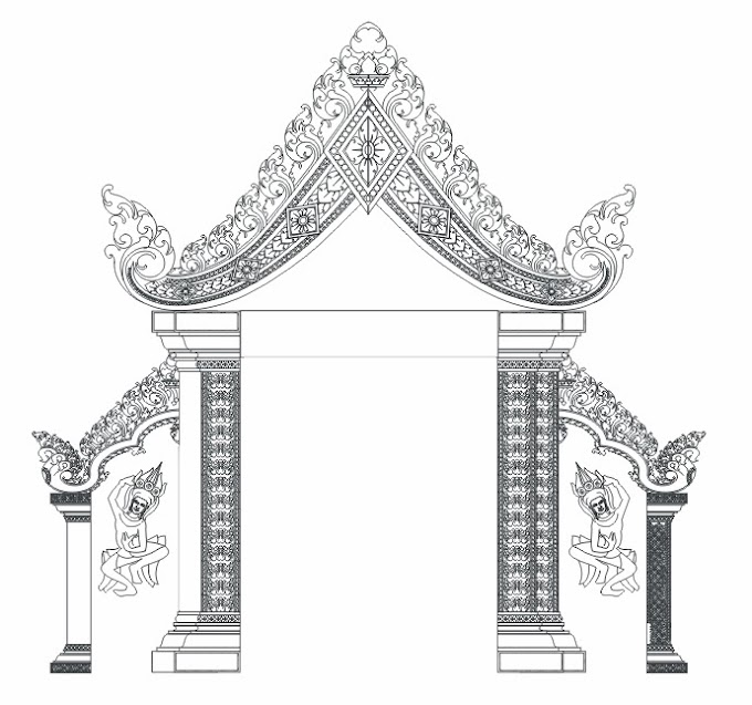 Khmer Temple free Vector Graphic file (Free AI File & Corel Draw File)