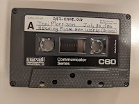 Cassette of Toni Morrison speaking. July 30, 1986. Reading excerpt from Beloved