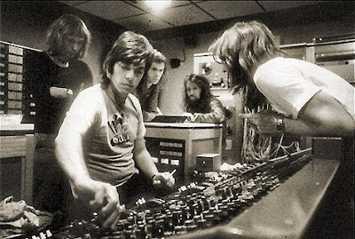 Alan Parsons and Pink Floyd at Abbey Road Studios mixing Dark Side of The Moon in 1972