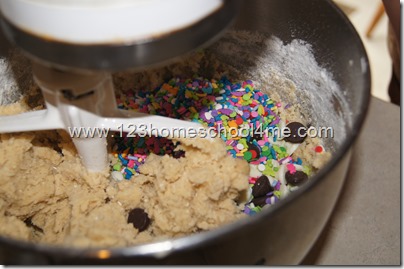 our colorful cookie dough