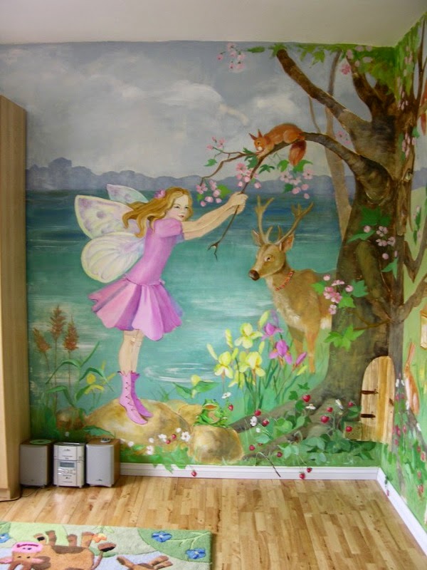 Konsep lukis  dinding  kamar anak cewek Jasa  Pengecatan 