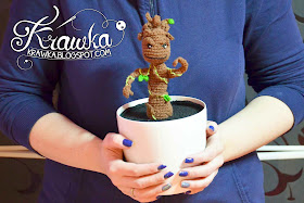 Dancing Baby GROOT in pot Crochet Pattern by Krawka