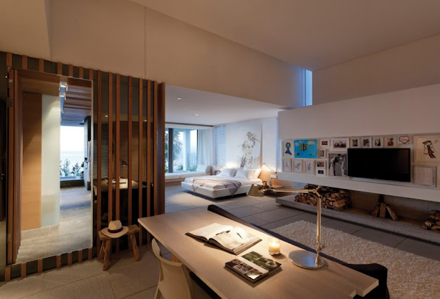 Bedroom of the modern home 