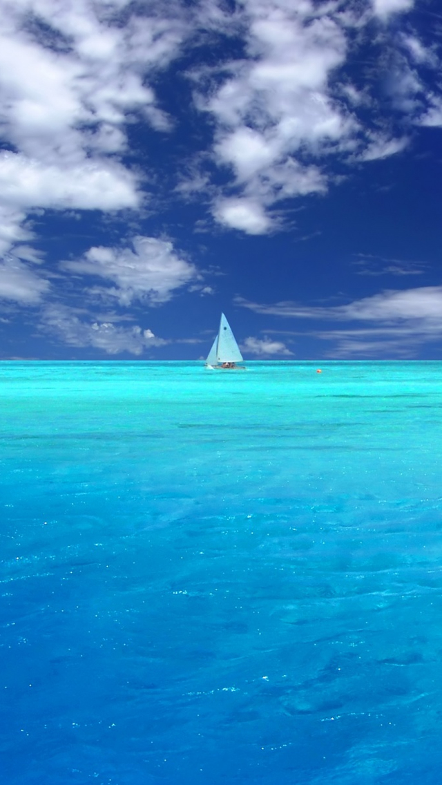 スマホ壁紙box ヨットと美しい青い海の壁紙