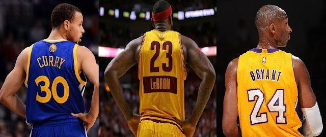 Stephen Curry, LeBron James and Kobe Bryant, Name as the Top 3 NBA Most Sale of Jersey 