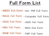 Full Form of MBBS, NASA, CBSE, COMPUTER, NGO and BMW - Important Full Form list