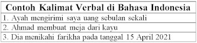 contoh kalimat verbal di bahasa indonesia