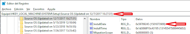 Windows: ¿Cuando fué instalado?