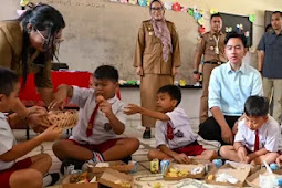 Gibran Rakabuming Tinjau Program Makan Bergizi Gratis di SDN 1 Langkai Palangka Raya