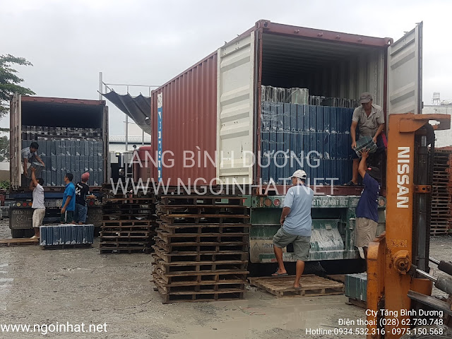 2 container trả hàng ngói màu inari