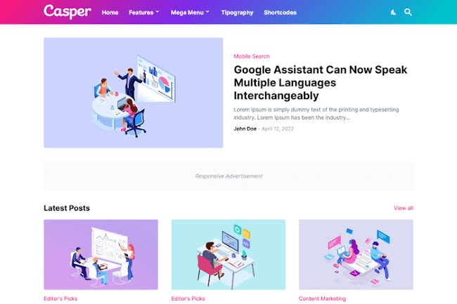 Casper Blogger Template Premium Free Download Casper Blogger Template Premium Free Download