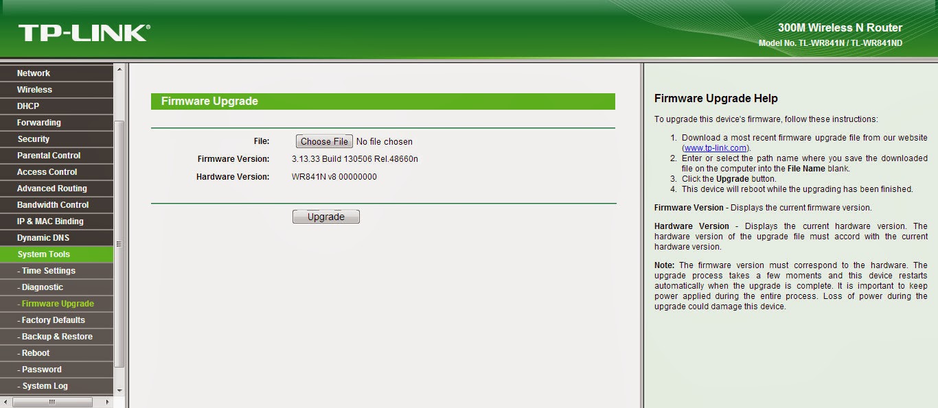 upgrade tplink router
