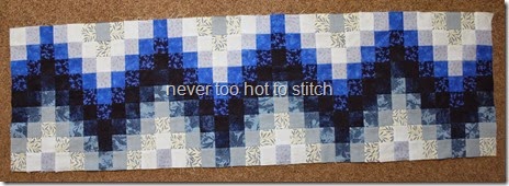 2014 blue Bargello top completed