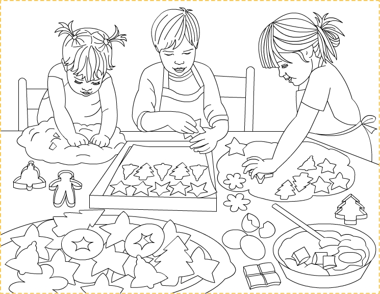 Nicole's Free Coloring Pages: Christmas cookies ...