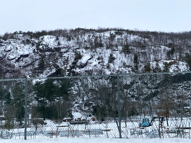 Lake Compounce Covered In Snow Boulder Dash Wooden Roller Coaster