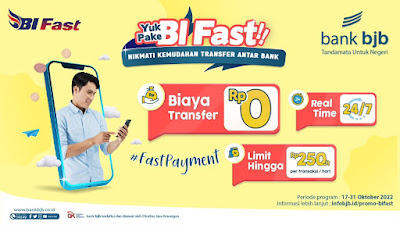 Praktisnya Transfer Dana Lewat BI Fast, Ada Promo Nol Rupiah dari bank bjb