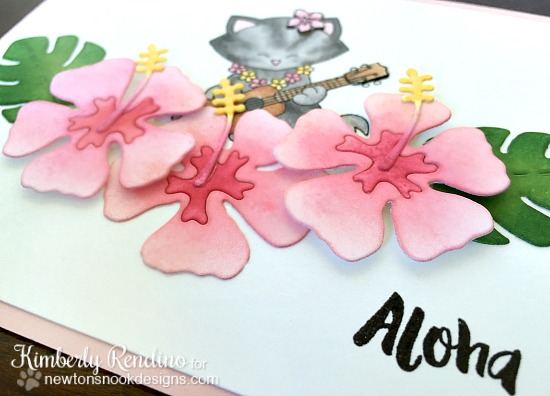 newton's nook designs | kimpletekreativity.blogspot.com | tropical | hibiscus | aloha | clear stamps | handmade card | cardmaking | papercraft 