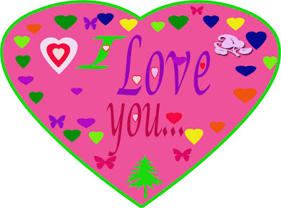 I love you pic in heart shape