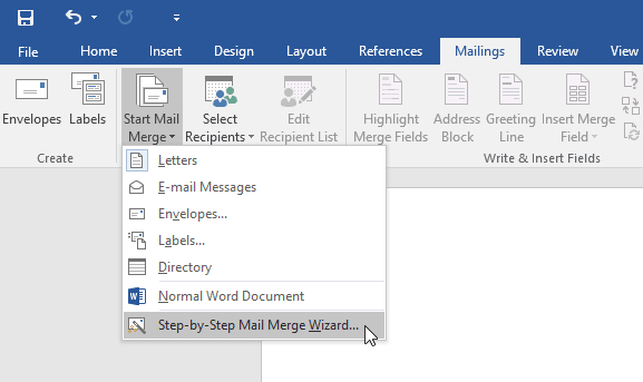 Create labels mail merge from excel