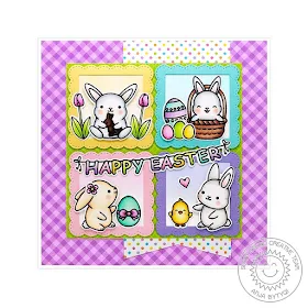 Sunny Studio Stamps: Chubby Bunny Spring Greetings Card by Anja Bytyqi 