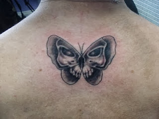 Butterfly Girl Skull Tattoos