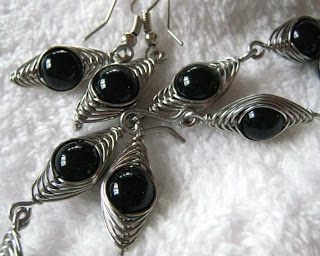 Herringbone Weave Bracelet and Earrings set