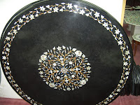 Round Table Top in Black Marble