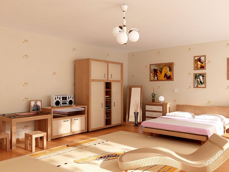 bedroom interior design using wood