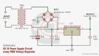 6V 1A Power Supply Circuit