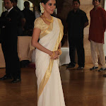 Asin Looks Gorgeous In Kerala Traditional White Saree At Riteish Deshmukh, Genelia D'Souza Wedding