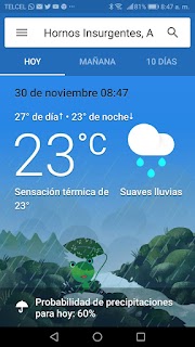 Acapulco a 23 grados y con probabilidad de lluvia