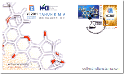 First Day Cover About Indonesian Stamps On Year Of Chemistry