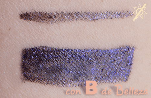 Swatch eyeliner morado